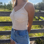 Crochet Knit Cropped Top